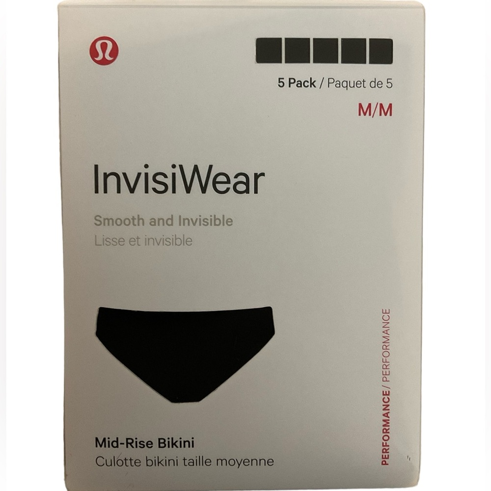 New in Package Lululemon InvisiWear Mid-Rise Bikini Underwear 5 Pack